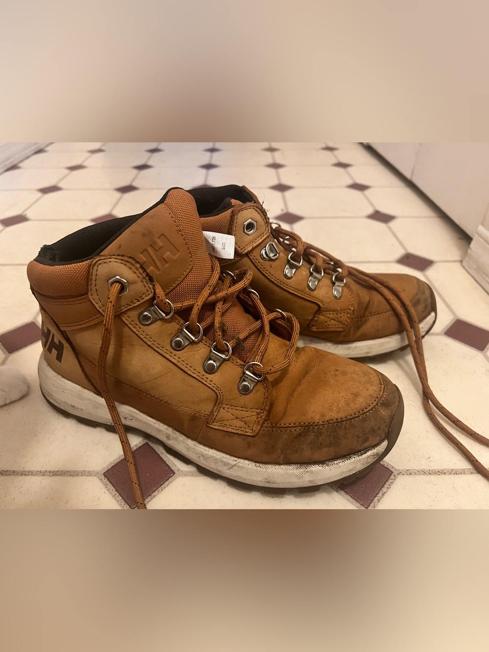 Helly Hansen Men's Leather Lace Up Boots US 8.5 Brown